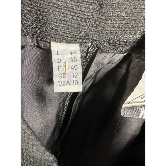 Moschino Cheap & Chic Womens 100% Wool Zip Back Pencil Skirt Black Size 10 - Picture 3 of 8